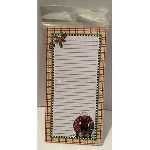 Mary Engelbreit Scottie Terrier Dog Christmas Magnetic Listpad Paper New 2010